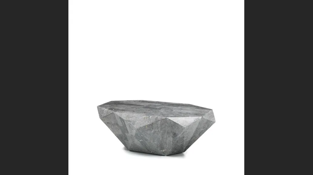 Tavolino in pietra fossile Diamond Medium di Stones