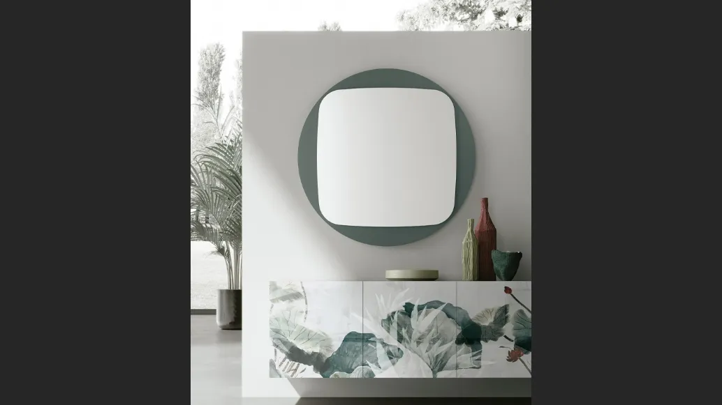 Specchio Space con cornice in vetro di Target Point