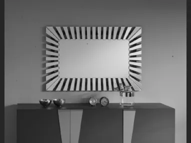 Specchio di design in vetro argentato Labas di Stones