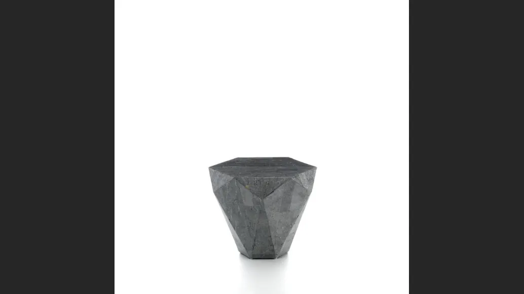 Tavolino Diamond Small in pietra fossile di Stones