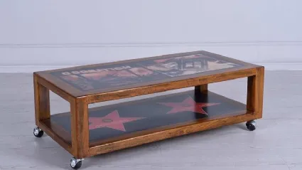 Tavolino Hollywood in legno massello di Stones