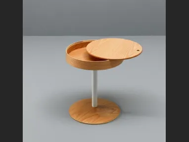 Tavolino Sabatino in legno con struttura in metallo di Stones