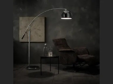 Lampada da terra Manhattan in metallo cromato di Stones