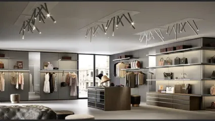 Cabina armadio stile boutique Gemini G227 di Moretti Compact Giorno Notte