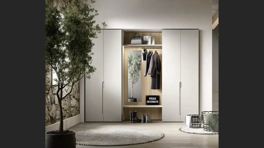 Armadio con ante battenti Utility Ambra U456 di Moretti Compact Giorno Notte