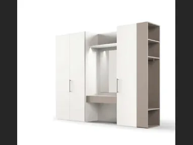 Armadio con ante battenti Utility Libeccio U452 di Moretti Compact Giorno Notte