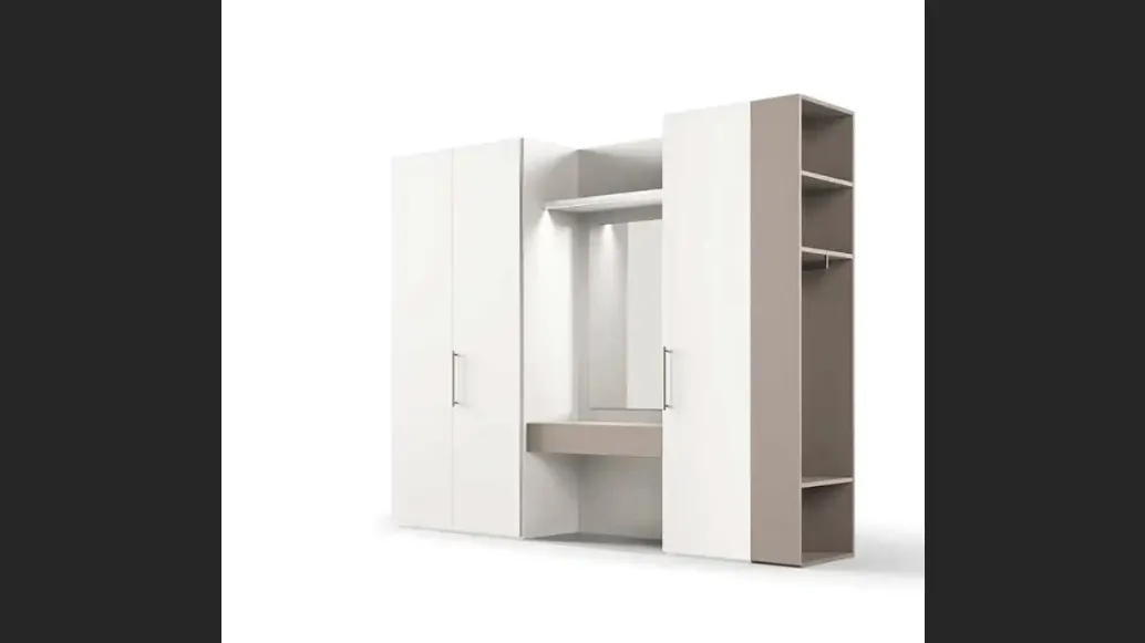 Armadio con ante battenti Utility Libeccio U452 di Moretti Compact Giorno Notte