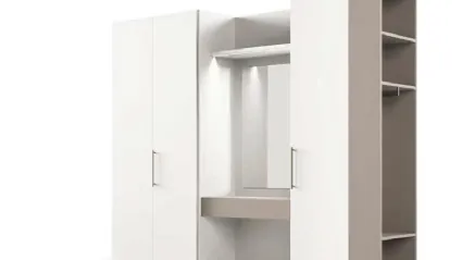 Armadio con ante battenti Utility Libeccio U452 di Moretti Compact Giorno Notte