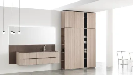 Mobile da Bagno sospeso in melaminico finitura Riga sbiancato Rail 02 di Arcom