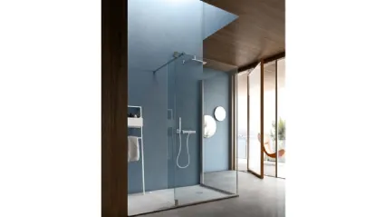 Box doccia con pareti in vetro fisse S6 Walk in di Arcom