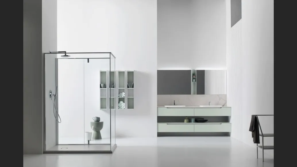 Mobile da Bagno sospeso Gold 05 laccato The verde di Arcom