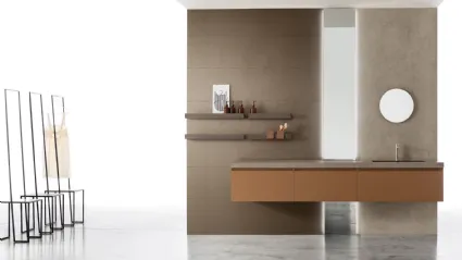 Mobile da Bagno sospeso laccato opaco Rail 01 di Arcom