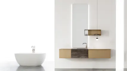 Mobile da Bagno sospeso laccato opaco Rail 03 di Arcom