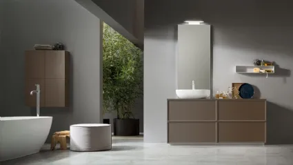 Mobile da Bagno a terra Vanity 13 in laccato opaco di Arcom