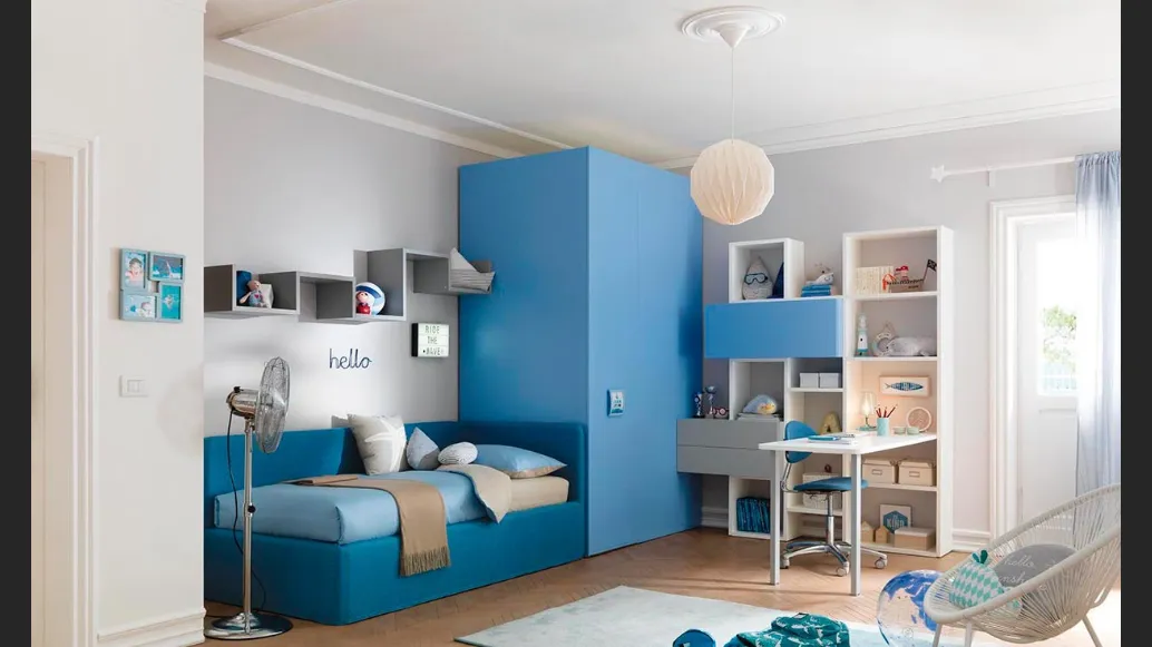 Cameretta con letto a terra per bambini  KC314 di Moretti Compact