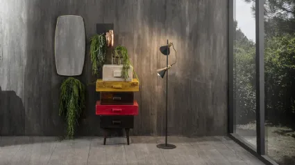 Cassettiera con 5 cassetti colorati Ganga in legno di mango di Stones