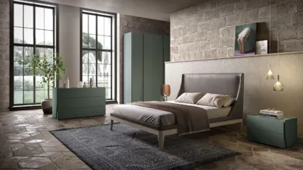 Letto matrimoniale B01 Venus con testiera di Mercantini