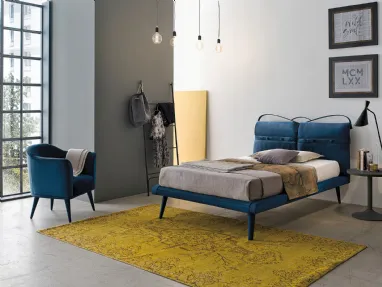 Letto Corfù alla Francese in tessuto con testiera di Target Point