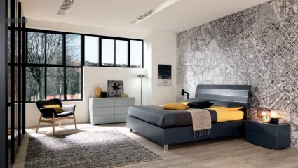 Letto in laccato Grafite NC103 di Moretti Compact
