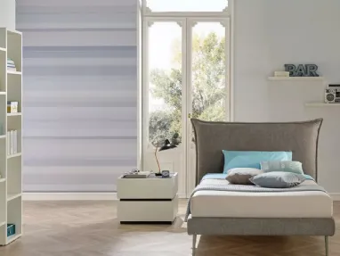 Letto imbottito in tessuto con testiera SC211 di Moretti Compact