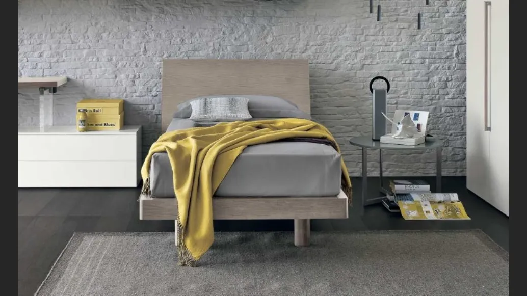 Letto singolo con testiera Clio di Tomasella