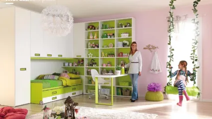 Libreria in melaminico e laccato KC402 di Moretti Compact