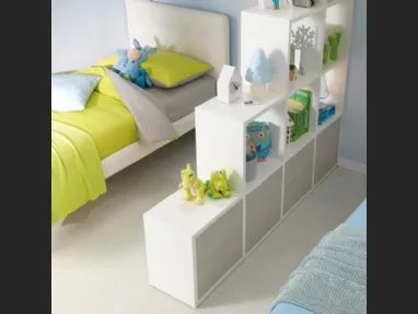 Libreria bifacciale in laccato opaco KC415 di Moretti Compact