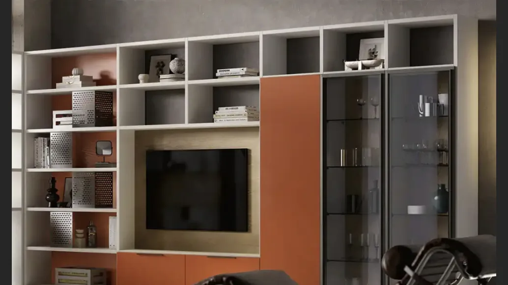 Libreria Kosmos KL211 di Moretti Compact Giorno Notte