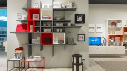 Libreria in laccato opaco MC045 di Moretti Compact