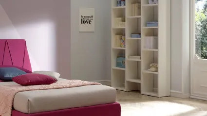 Libreria in laccato opaco bianco SC210 di Moretti Compact