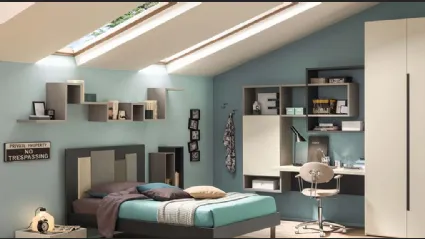 Libreria in melaminico e  laccato YC317 di Moretti Compact