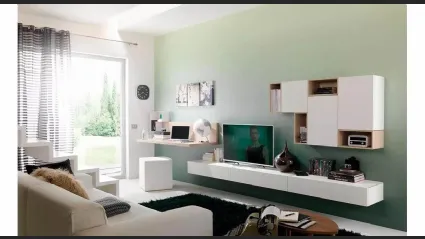Parete attrezzata moderna sospesa LV116 di Moretti Compact