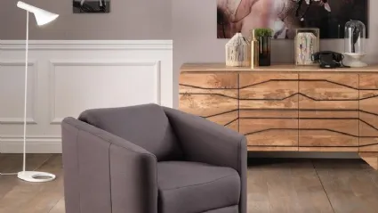 Poltrona relax Magic in ecopelle effetto vintage di Stones