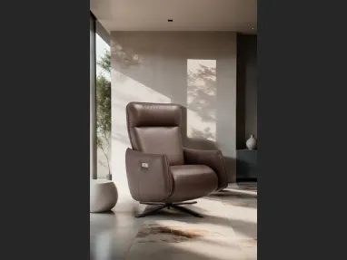 Poltrona relax in pelle Giannetta di Franco Ferri