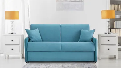 Divano letto in tessuto turchese Gloria di Aerre