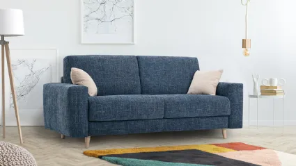 Divano letto in tessuto con piedini in rovere Patty di Aerre