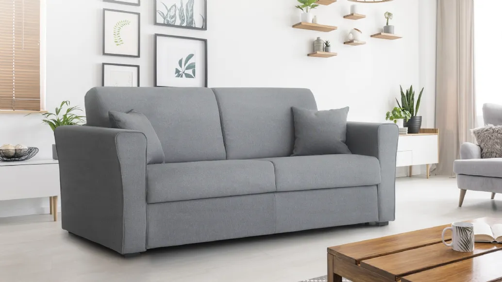Divano letto in tessuto grigio Rubino di Aerre
