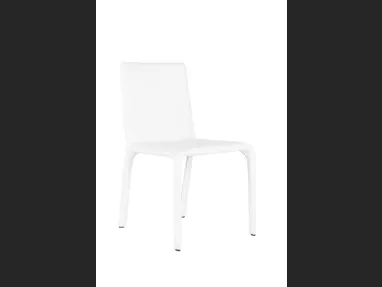 Sedia rivestita in ecopelle Dely di Stones