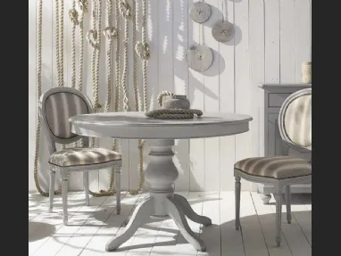 Tavolo rotondo allungabile Shabby Chic Art 637 di Fratelli Mirandola