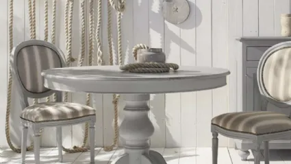 Tavolo rotondo allungabile Shabby Chic Art 637 di Fratelli Mirandola