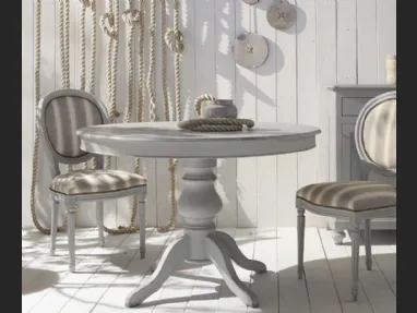 Tavolo rotondo allungabile Art 637 Shabby Chic di Fratelli Mirandola