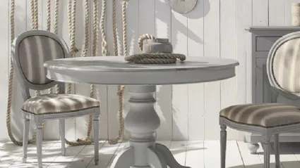 Tavolo rotondo allungabile Art 637 Shabby Chic di Fratelli Mirandola