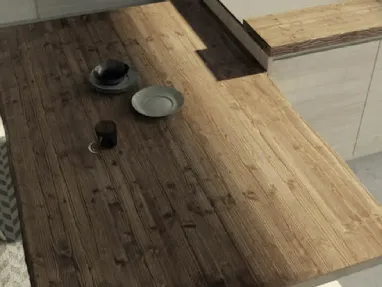 Tavolo Art 822 in legno di abete spazzolato di Fratelli Mirandola