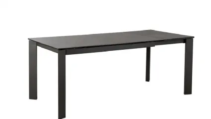 Tavolo allungabile in ceramica su vetro con struttura in metallo Mike di Stones