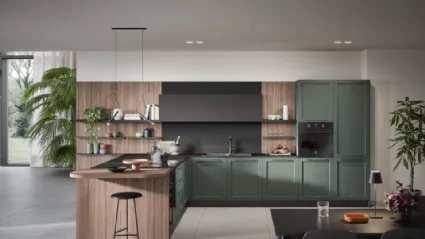 Cucina Moderna con penisola Clio Composizione 06 di Prima Cucine