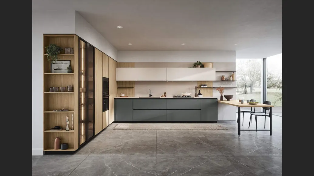 Cucina Moderna angolare Domino Composizione 01 di Prima Cucine