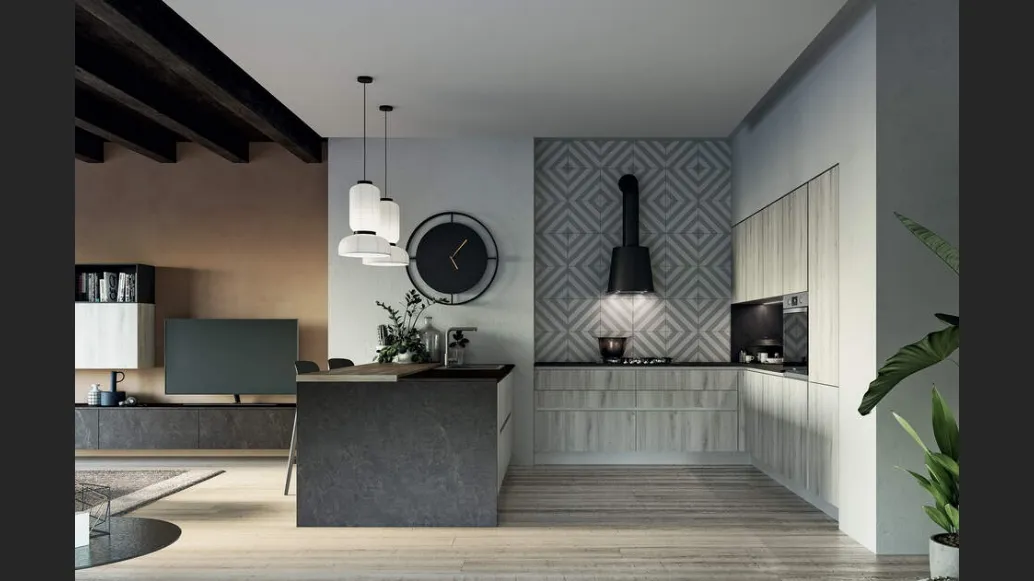 Cucina Moderna Domino Composizione 04 di Prima Cucine