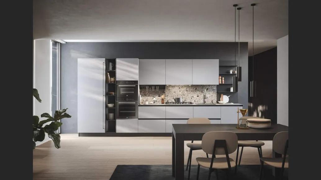 Cucina Moderna lineare Domino Composizione 09 di Prima Cucine