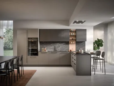 Cucina Moderna con penisola Domino Composizione 10 di Prima Cucine