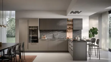 Cucina Moderna con penisola Domino Composizione 10 di Prima Cucine